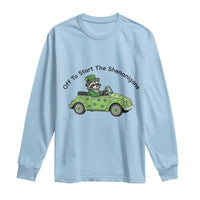 Off To Start The Shenanigans Long Sleeve Shirt Funny Irish Raccoon