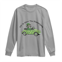 Off To Start The Shenanigans Long Sleeve Shirt Funny Irish Raccoon