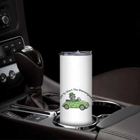 Off To Start The Shenanigans Skinny Tumbler Funny Irish Raccoon