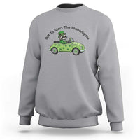 Off To Start The Shenanigans Sweatshirt Funny Irish Raccoon