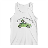 Off To Start The Shenanigans Tank Top Funny Irish Raccoon