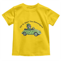 Off To Start The Shenanigans Toddler T Shirt Funny Irish Raccoon