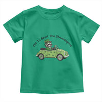 Off To Start The Shenanigans Toddler T Shirt Funny Irish Raccoon