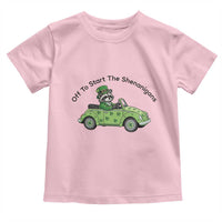 Off To Start The Shenanigans Toddler T Shirt Funny Irish Raccoon