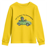 Off To Start The Shenanigans Youth Sweatshirt Funny Irish Raccoon