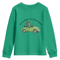 Off To Start The Shenanigans Youth Sweatshirt Funny Irish Raccoon
