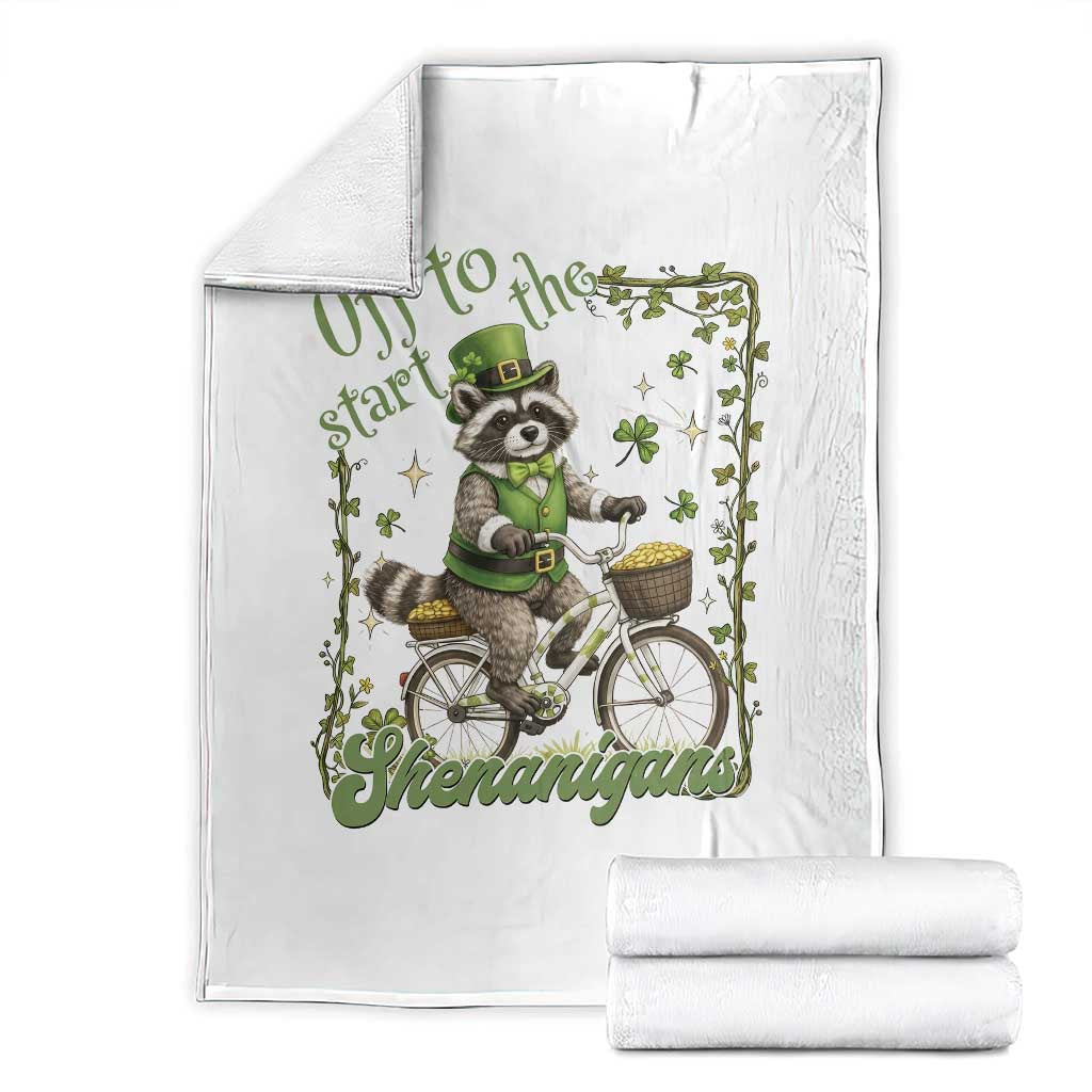 Funny Irish Raccoon Driver Throw Blanket Off To Start The Shenanigans