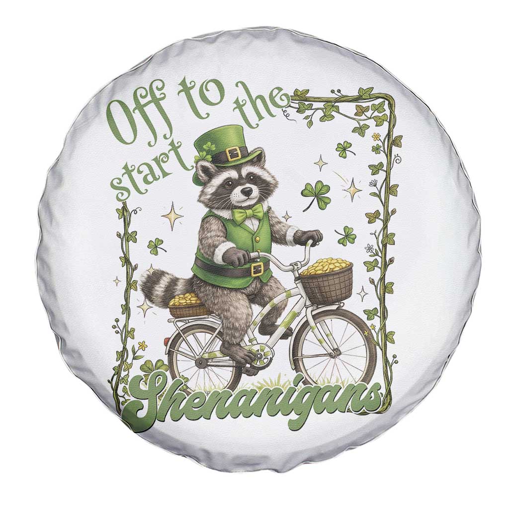 Funny Irish Raccoon Driver Spare Tire Cover Off To Start The Shenanigans