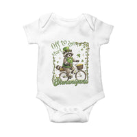 Funny Irish Raccoon Driver Baby Onesie Off To Start The Shenanigans