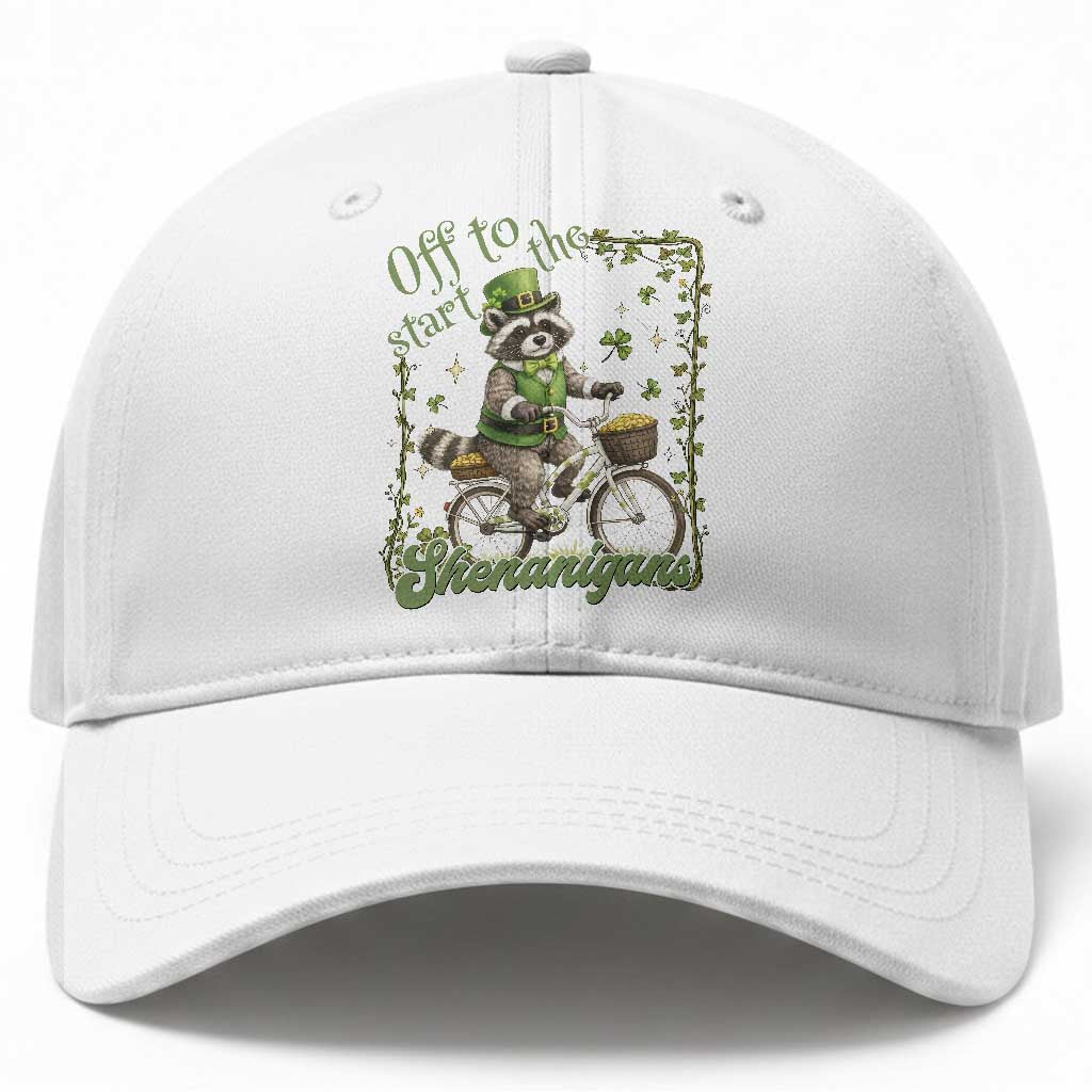 Funny Irish Raccoon Driver Baseball Cap Off To Start The Shenanigans