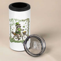 Funny Irish Raccoon Driver 4 in 1 Can Cooler Tumbler Off To Start The Shenanigans