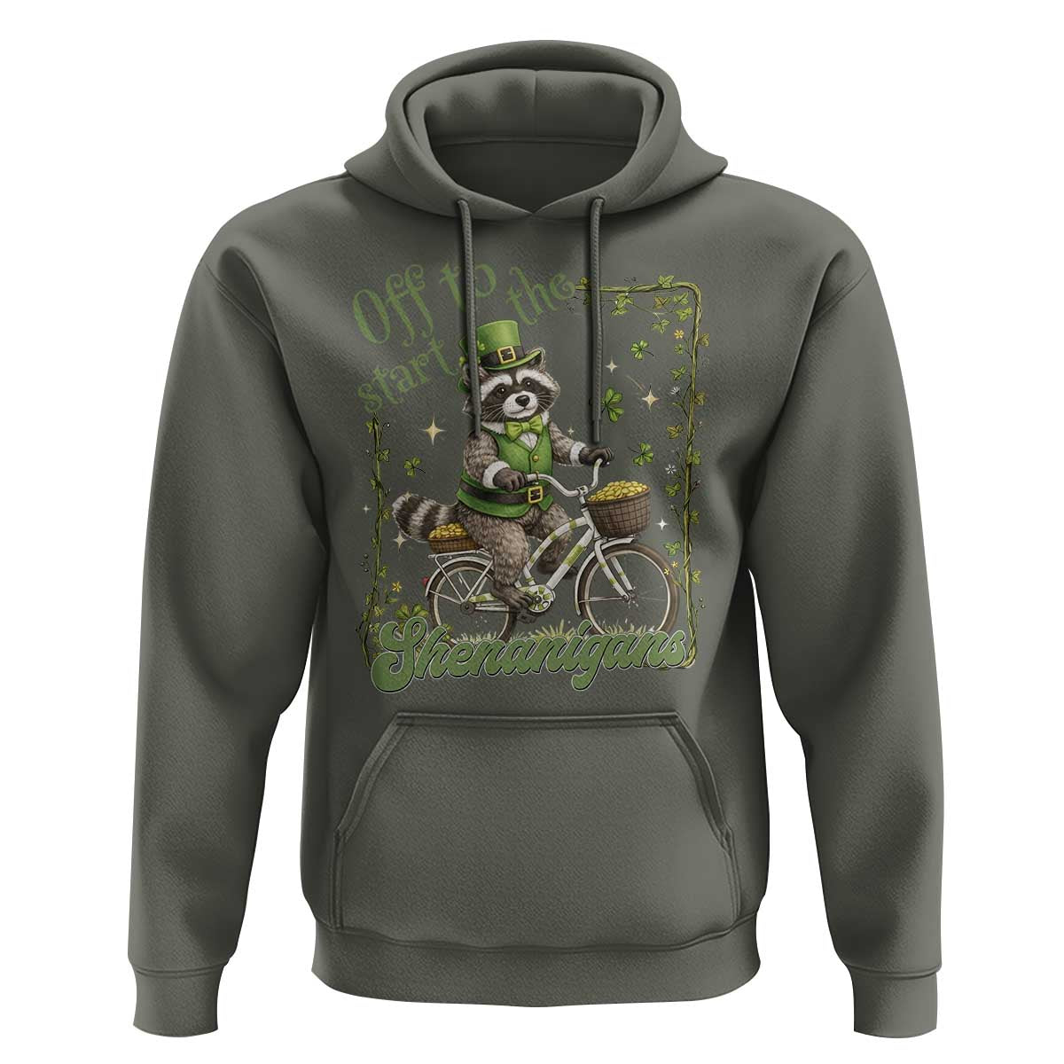 Funny Irish Raccoon Driver Hoodie Off To Start The Shenanigans