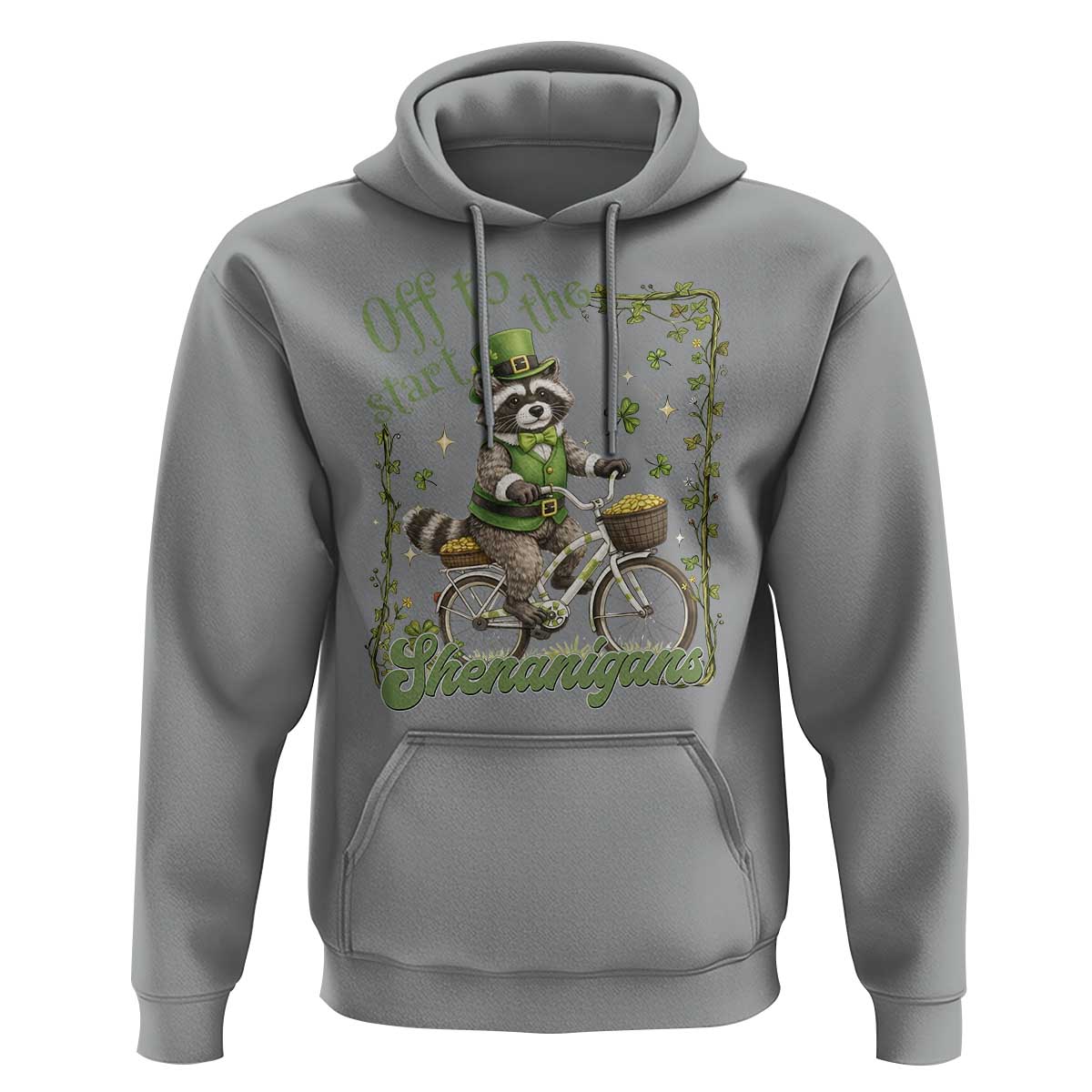 Funny Irish Raccoon Driver Hoodie Off To Start The Shenanigans