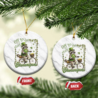 Funny Irish Raccoon Driver Ceramic Ornament Off To Start The Shenanigans