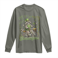 Funny Irish Raccoon Driver Long Sleeve Shirt Off To Start The Shenanigans