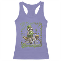 Funny Irish Raccoon Driver Racerback Tank Top Off To Start The Shenanigans
