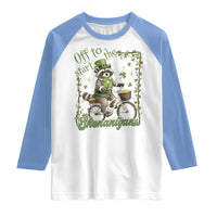 Funny Irish Raccoon Driver Raglan Shirt Off To Start The Shenanigans