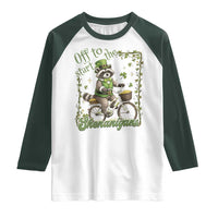 Funny Irish Raccoon Driver Raglan Shirt Off To Start The Shenanigans