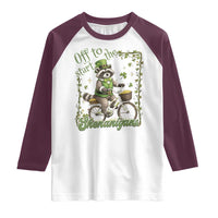 Funny Irish Raccoon Driver Raglan Shirt Off To Start The Shenanigans