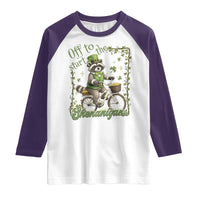 Funny Irish Raccoon Driver Raglan Shirt Off To Start The Shenanigans