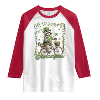 Funny Irish Raccoon Driver Raglan Shirt Off To Start The Shenanigans