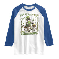 Funny Irish Raccoon Driver Raglan Shirt Off To Start The Shenanigans