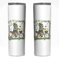 Funny Irish Raccoon Driver Skinny Tumbler Off To Start The Shenanigans