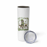 Funny Irish Raccoon Driver Skinny Tumbler Off To Start The Shenanigans