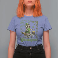 Funny Irish Raccoon Driver T Shirt For Women Off To Start The Shenanigans