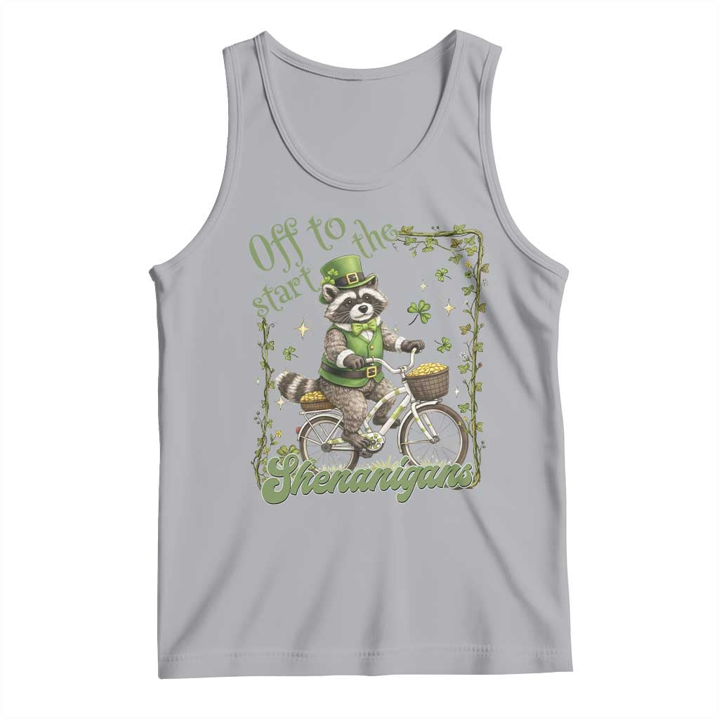 Funny Irish Raccoon Driver Tank Top Off To Start The Shenanigans