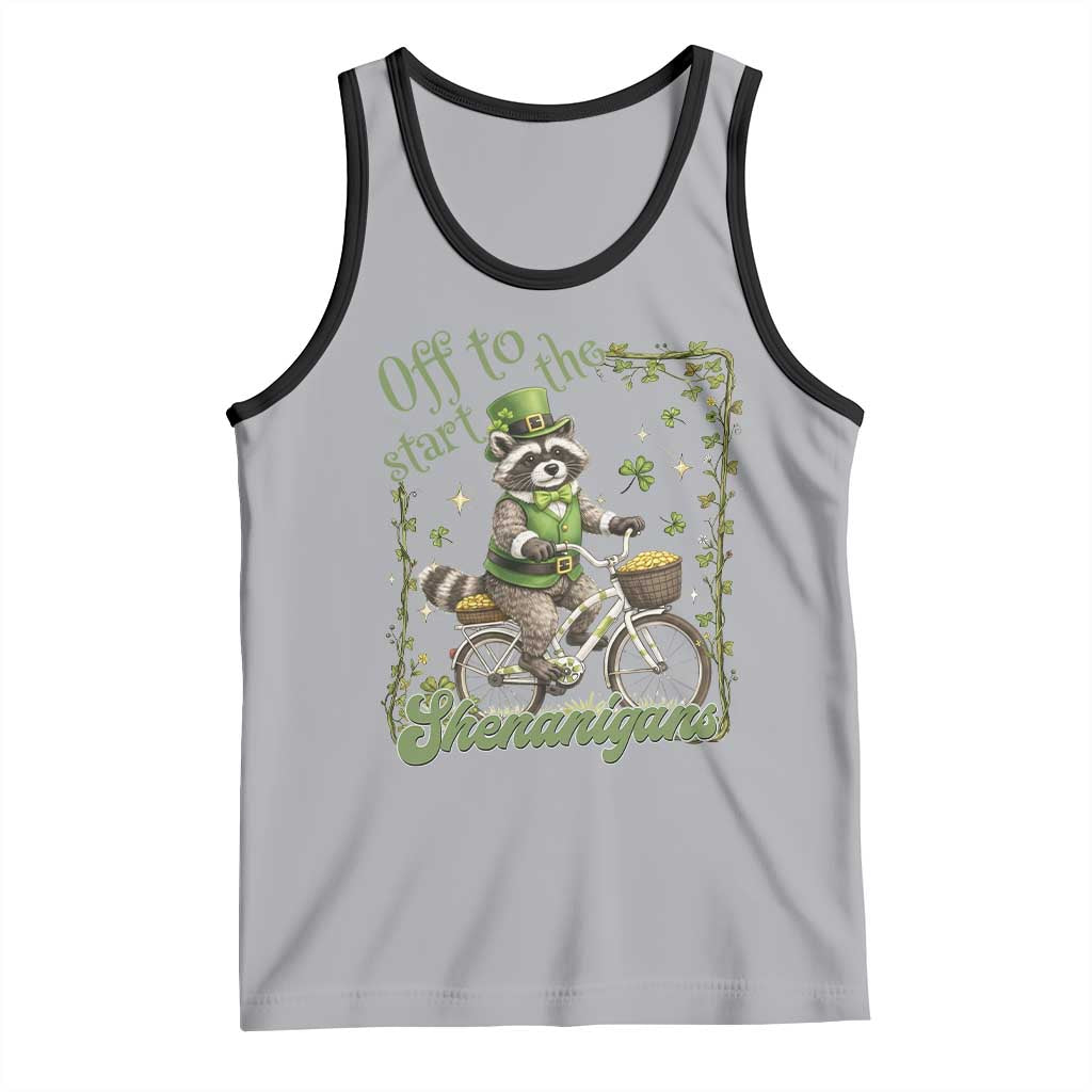Funny Irish Raccoon Driver Tank Top Off To Start The Shenanigans