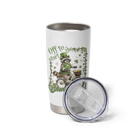 Funny Irish Raccoon Driver Tumbler Cup Off To Start The Shenanigans