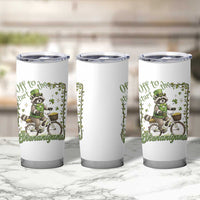 Funny Irish Raccoon Driver Tumbler Cup Off To Start The Shenanigans