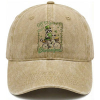 Funny Irish Raccoon Driver Washed Cotton Baseball Cap Off To Start The Shenanigans
