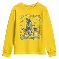 Funny Irish Raccoon Driver Youth Sweatshirt Off To Start The Shenanigans