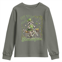 Funny Irish Raccoon Driver Youth Sweatshirt Off To Start The Shenanigans