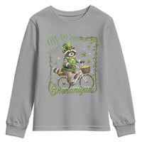 Funny Irish Raccoon Driver Youth Sweatshirt Off To Start The Shenanigans