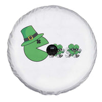 St Patricks Day Retro Gamer Eating Shamrock Lucky Gift Spare Tire Cover