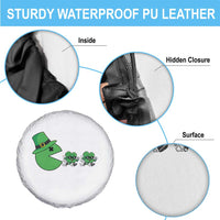 St Patricks Day Retro Gamer Eating Shamrock Lucky Gift Spare Tire Cover