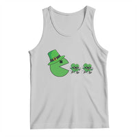 St Patricks Day Retro Gamer Eating Shamrock Lucky Gift Tank Top