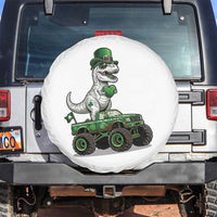 Funny St Patricks Day Dinosaur Truck Spare Tire Cover Lucky Dino Gift