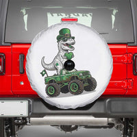 Funny St Patricks Day Dinosaur Truck Spare Tire Cover Lucky Dino Gift
