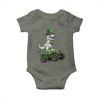 Funny St Patricks Day Dinosaur Truck Baby Onesie Lucky Dino Gift