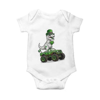 Funny St Patricks Day Dinosaur Truck Baby Onesie Lucky Dino Gift