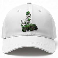 Funny St Patricks Day Dinosaur Truck Baseball Cap Lucky Dino Gift