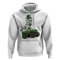Funny St Patricks Day Dinosaur Truck Hoodie Lucky Dino Gift