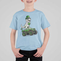 Funny St Patricks Day Dinosaur Truck T Shirt For Kid Lucky Dino Gift
