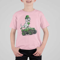 Funny St Patricks Day Dinosaur Truck T Shirt For Kid Lucky Dino Gift