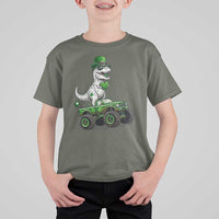 Funny St Patricks Day Dinosaur Truck T Shirt For Kid Lucky Dino Gift