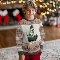 Funny St Patricks Day Dinosaur Truck Ugly Christmas Sweater Lucky Dino Gift